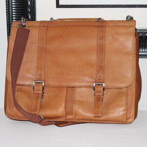 Tan Leather Messenger Bag